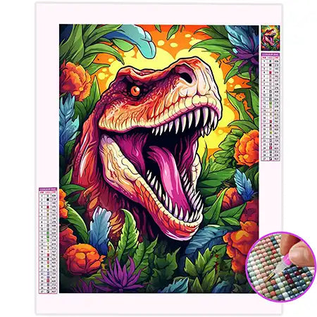 Broderie Diamant Dinosaure