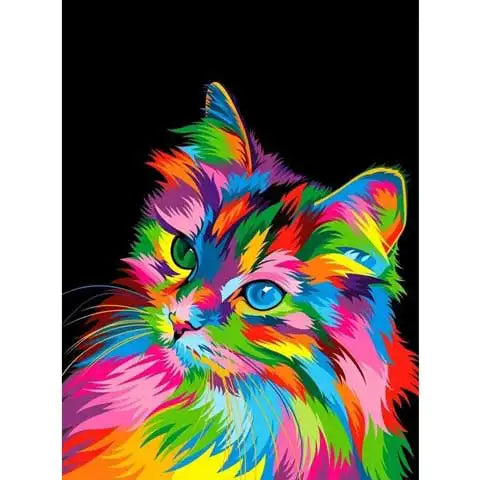 Diamond Painting Chat-Arc-en-ciel | My Diamond Painting
