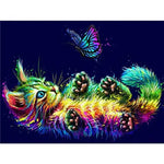 Broderie Diamant Chat Coloré - Vignette | My Diamond Painting