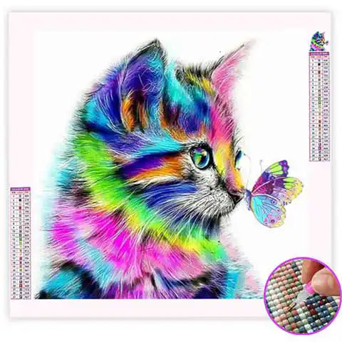 Diamond Painting Chat et Papillon | My Diamond Painting