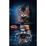 Broderie Diamant Chat Reflet Tigre - Vignette | My Diamond Painting