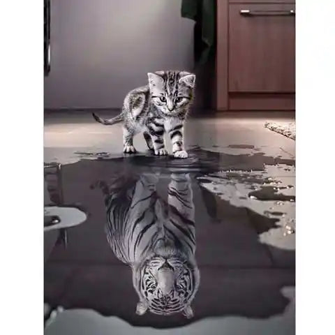 Diamond Painting Chaton Devient Tigre | My Diamond Painting