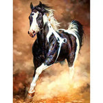 Broderie Diamant Cheval Noir et Blanc - Vignette | My Diamond Painting