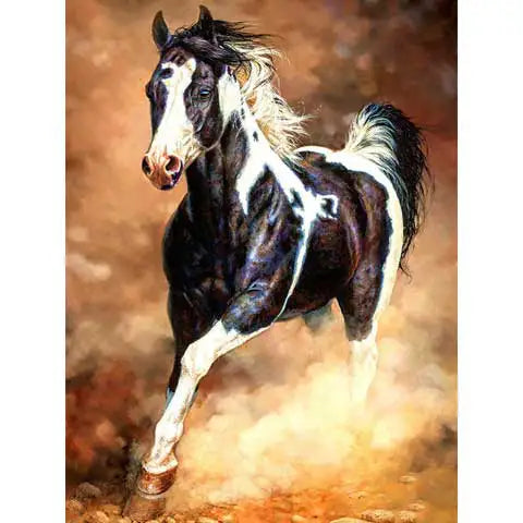 Diamond Painting Cheval Noir et Blanc | My Diamond Painting