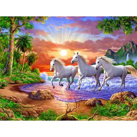 Diamond Painting Chevaux Blancs | My Diamond Painting