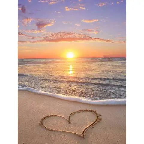 Diamond Painting Cœur sur la Plage | My Diamond Painting