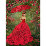 Broderie Diamant Femme Robe Rouge - Vignette | My Diamond Painting