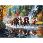 Broderie Diamant Groupe de Chevaux - Vignette | My Diamond Painting