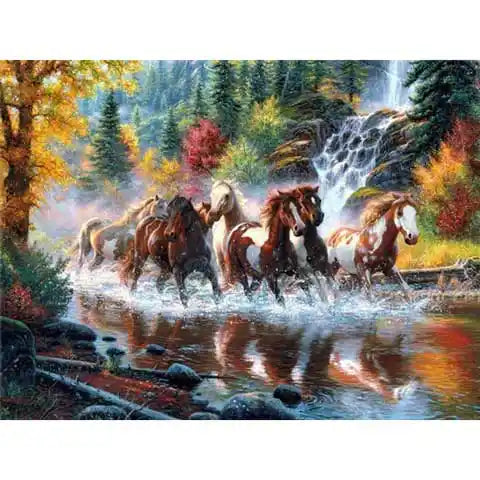 Diamond Painting Groupe de Chevaux | My Diamond Painting