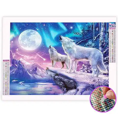 Diamond Painting Loup Blanc | My Diamond Painting