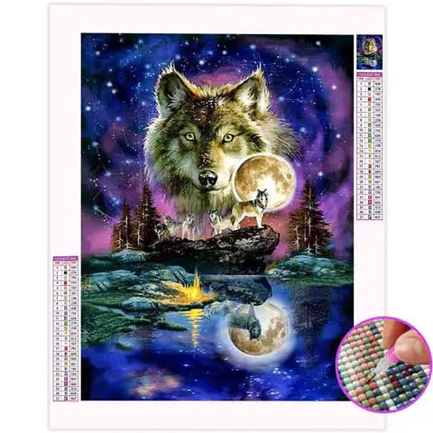 Diamond Painting Loup Étoile | My Diamond Painting
