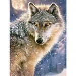 Broderie Diamant Loup Réaliste - Vignette | My Diamond Painting