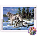 Broderie Diamant Loup dans la Neige - Vignette | My Diamond Painting