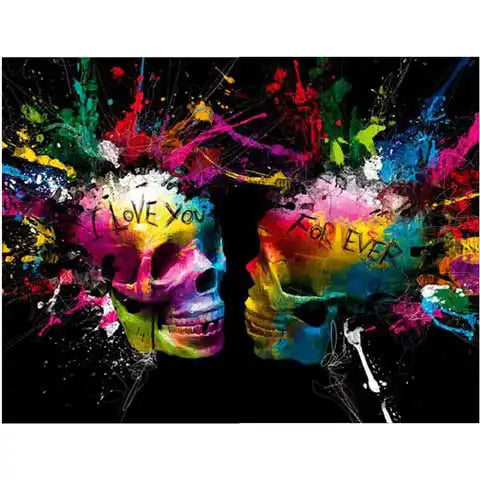 Diamond Painting Tête de Mort Couleur | My Diamond Painting