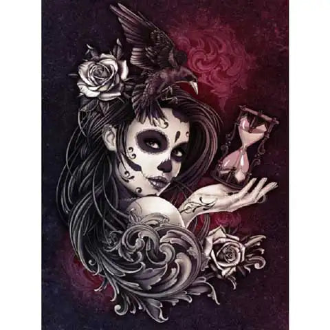 Diamond Painting Tête de Mort Femme | My Diamond Painting