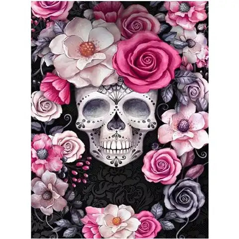 Diamond Painting Tête de Mort Fleur | My Diamond Painting