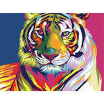 Broderie Diamant Tigre Multicolore - Vignette | My Diamond Painting