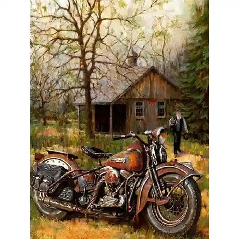 Diamond Painting Vieille Moto | My Diamond Painting