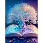 Broderie Diamant Arbre Livre