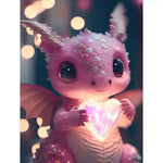 Broderie Diamant Dragon Rose