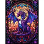Broderie Diamant Dragon Violet