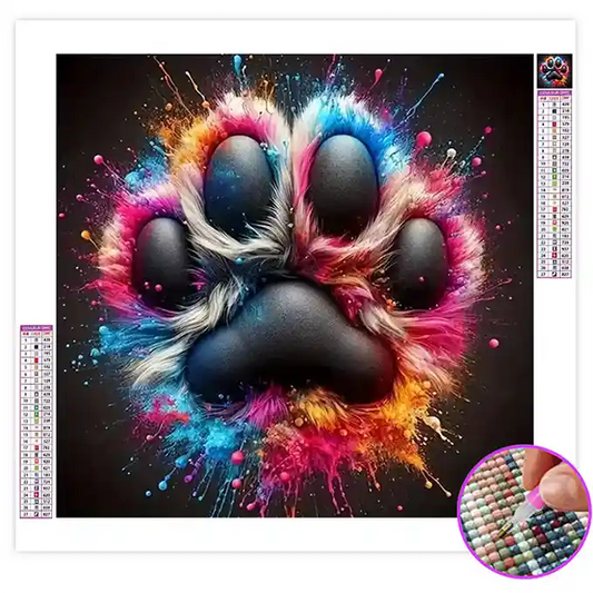Broderie Diamant Patte de Chien