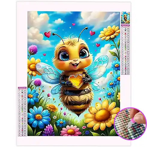 Broderie Diamant Abeille
