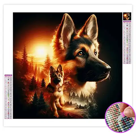 Broderie Diamant Berger Allemand