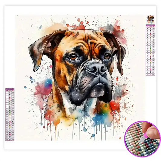 Broderie Diamant Boxer