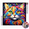 Broderie Diamant Chat Couleurs