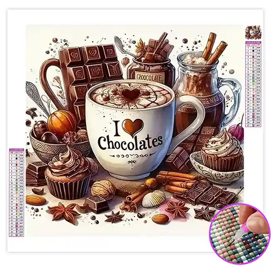 Broderie Diamant Chocolat