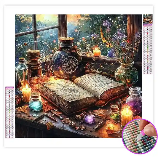 Broderie Diamant Livre Magique