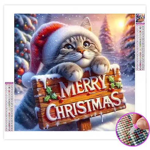 Broderie Diamant Merry Christmas