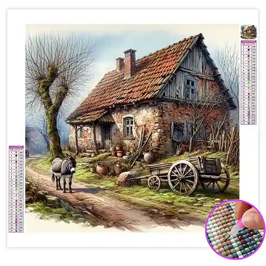 Broderie Diamant Vielle Maison