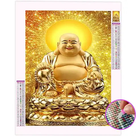 Broderie Diamant Bouddha Gros Ventre