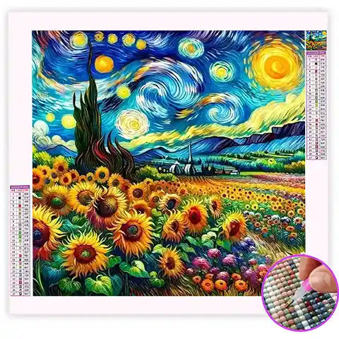 Broderie Diamant Abstrait