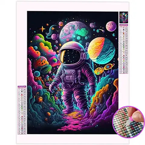 Broderie Diamant Astronaute
