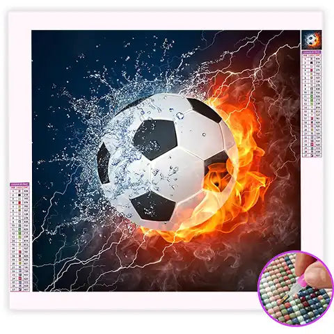 Broderie Diamant Ballon de foot
