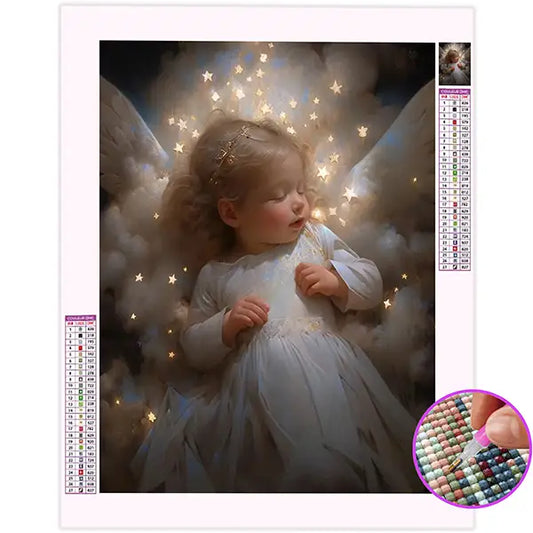 Broderie Diamant Ange Bébé