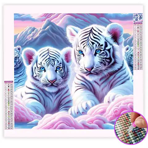 Broderie Diamant Bébé Tigre