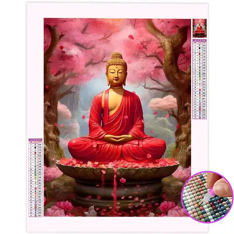 Broderie Diamant Bouddha Assis