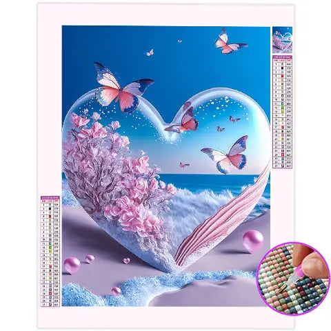 Broderie Diamant Cœur