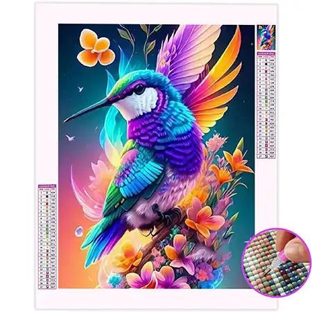 Broderie Diamant Colibri