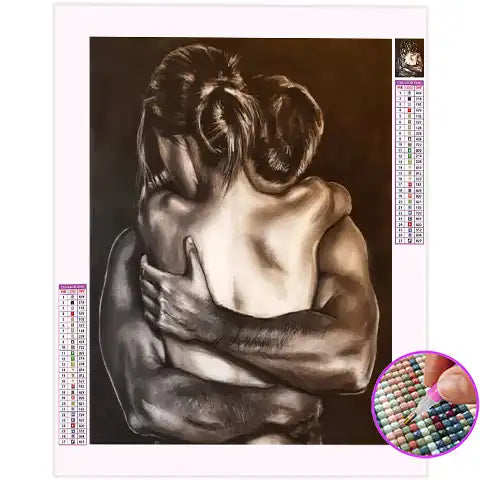 Broderie Diamant Couple Amoureux