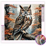 Broderie Diamant Hibou
