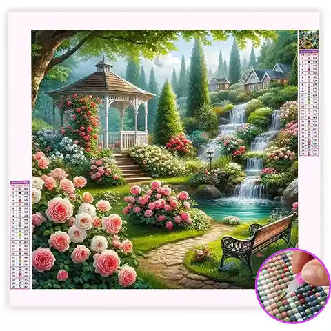 Broderie Diamant Jardin