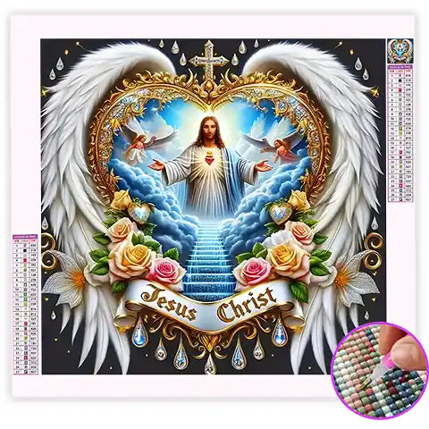 Broderie Diamant Jésus