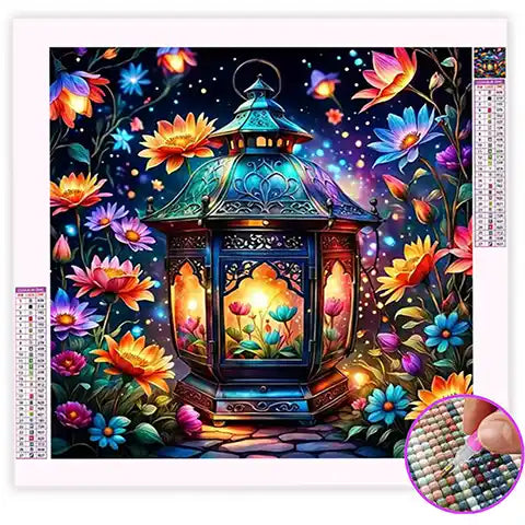 Broderie Diamant Lanterne