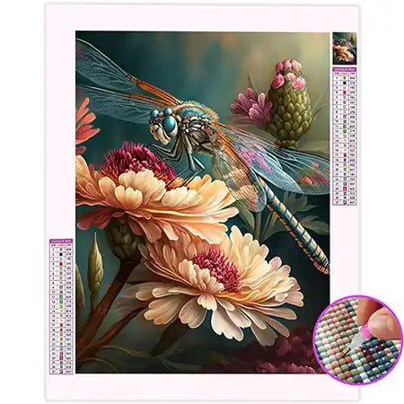 Broderie Diamant Libellule