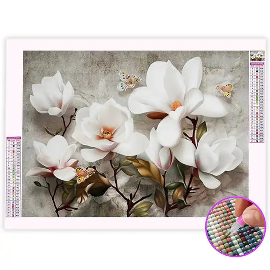 Broderie Diamant Magnolia